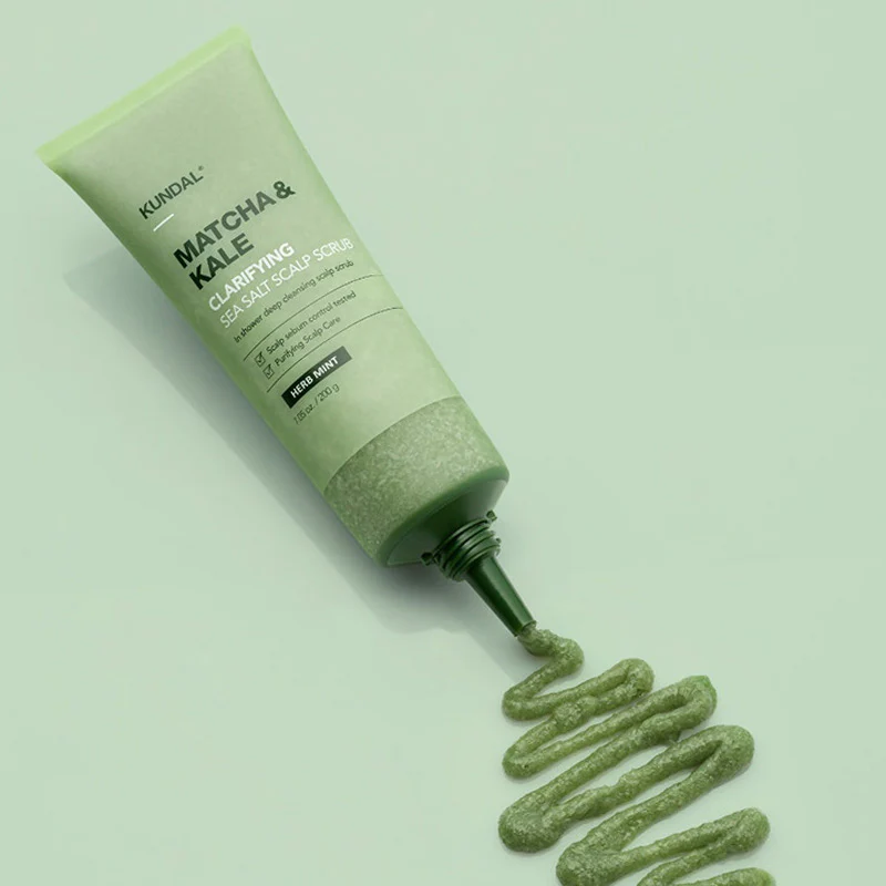 Matcha & Kale Clarifying Sea Salt Scalp Scrub - Image 2