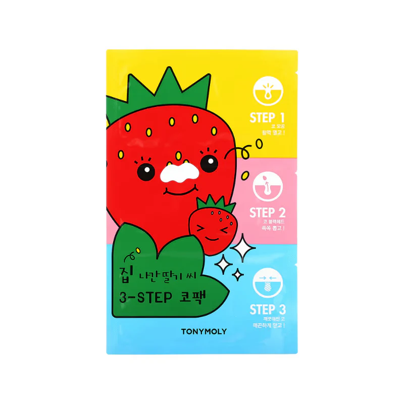 Runaway Strawberry 3-step Nose pack